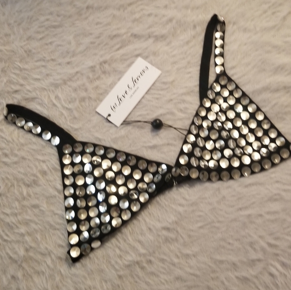 For Love and Lemons Black Jackpot Bralette NWT - Picture 7 of 12
